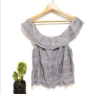 American Eagle Off Shoulder Boho Peasant Top, sz XL